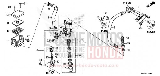 REAR BRAKE MASTER CYLINDER VFR800XF de 2015